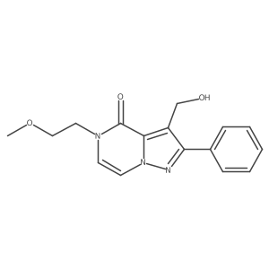 3-(hydroxymethyl)-5-(2-methoxyethyl)-2-phenylpyrazolo[1,5-a]pyrazin-4(5H)-one结构式