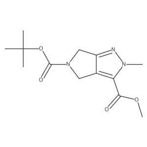 5-(tert-Butyl) 3-methyl 2-methyl-2,6-dihydropyrrolo[3,4-c]pyrazole-3,5(4H)-dicarboxylate结构式