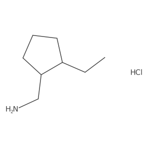 (2-Ethylcyclopentyl)methanamine hydrochloride结构式
