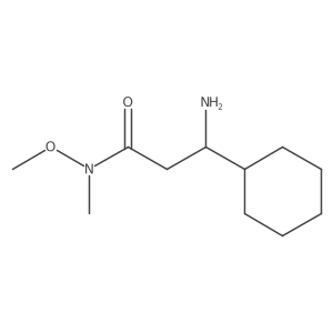 (3R)-3-amino-3-cyclohexyl-N-methoxy-N-methylpropanamide Structure