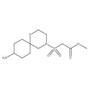Methyl 2-{[(6r,9r)-9-amino-1-oxa-4-azaspiro[5.5]undecan-4-yl]sulfonyl}acetate Structure