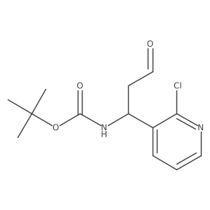 tert-butyl N-[(1R)-1-(2-chloropyridin-3-yl)-3-oxopropyl]carbamate结构式