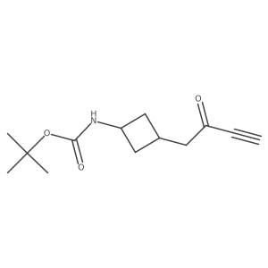 tert-butyl N-[3-(2-oxobut-3-yn-1-yl)cyclobutyl]carbamate Structure