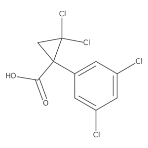 2,2-Dichloro-1-(3,5-dichlorophenyl)cyclopropane-1-carboxylic acid结构式
