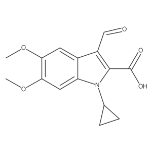 1-cyclopropyl-3-formyl-5,6-dimethoxy-1H-indole-2-carboxylic acid Structure