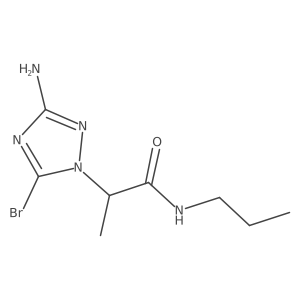 2-(3-amino-5-bromo-1H-1,2,4-triazol-1-yl)-N-propylpropanamide Structure
