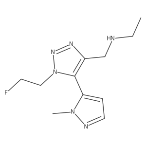 ethyl({[1-(2-fluoroethyl)-5-(1-methyl-1H-pyrazol-5-yl)-1H-1,2,3-triazol-4-yl]methyl})amine Structure