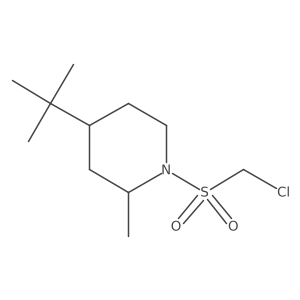 4-Tert-butyl-1-chloromethanesulfonyl-2-methylpiperidine结构式