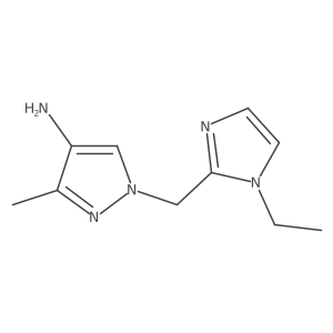 1-[(1-ethyl-1H-imidazol-2-yl)methyl]-3-methyl-1H-pyrazol-4-amine结构式