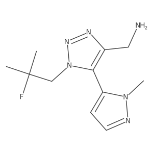 [1-(2-fluoro-2-methylpropyl)-5-(1-methyl-1H-pyrazol-5-yl)-1H-1,2,3-triazol-4-yl]methanamine Structure