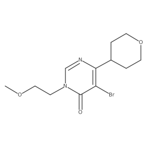 5-Bromo-3-(2-methoxyethyl)-6-(oxan-4-yl)-3,4-dihydropyrimidin-4-one Structure