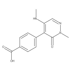 4-[2-Methyl-5-(methylamino)-3-oxo-2,3-dihydropyridazin-4-yl]benzoic acid Structure