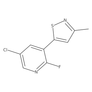 5-Chloro-2-fluoro-3-(3-methyl-1,2-thiazol-5-yl)pyridine Structure