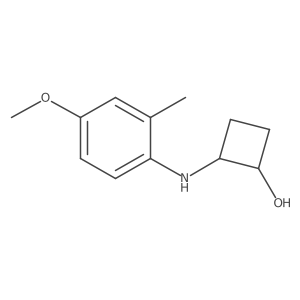 trans-2-[(4-Methoxy-2-methylphenyl)amino]cyclobutan-1-ol结构式