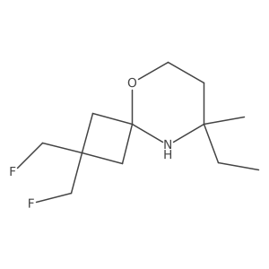 8-Ethyl-2,2-bis(fluoromethyl)-8-methyl-5-oxa-9-azaspiro[3.5]nonane Structure