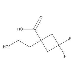 3,3-Difluoro-1-(2-hydroxyethyl)cyclobutane-1-carboxylic acid结构式