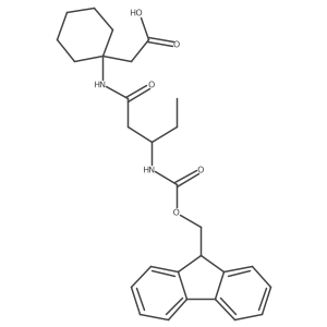 2-{1-[(3R)-3-({[(9H-fluoren-9-yl)methoxy]carbonyl}amino)pentanamido]cyclohexyl}acetic acid结构式