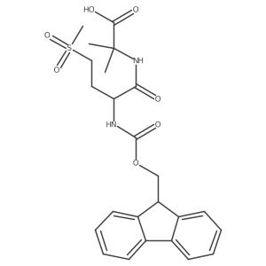 2-[2-({[(9H-fluoren-9-yl)methoxy]carbonyl}amino)-4-methanesulfonylbutanamido]-2-methylpropanoic acid结构式