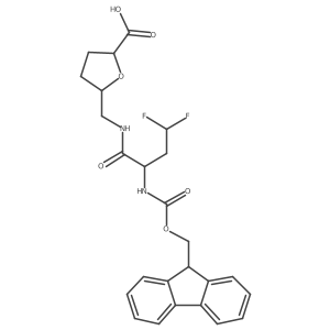 5-{[2-({[(9H-fluoren-9-yl)methoxy]carbonyl}amino)-4,4-difluorobutanamido]methyl}oxolane-2-carboxylic acid Structure