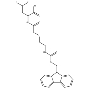 2-{2-[2-({[(9H-fluoren-9-yl)methoxy]carbonyl}amino)ethoxy]acetamido}-4,4-difluorobutanoic acid Structure