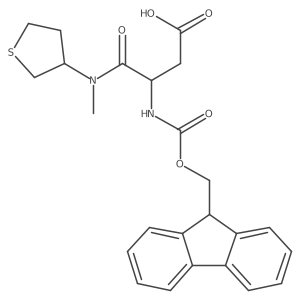 3-({[(9H-fluoren-9-yl)methoxy]carbonyl}amino)-3-[methyl(thiolan-3-yl)carbamoyl]propanoic acid结构式