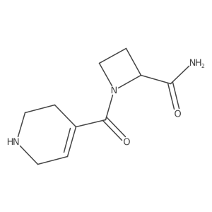 1-(1,2,3,6-Tetrahydropyridine-4-carbonyl)azetidine-2-carboxamide Structure