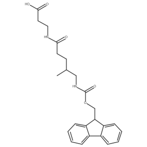 3-[5-({[(9H-fluoren-9-yl)methoxy]carbonyl}amino)-4-methylpentanamido]propanoic acid Structure