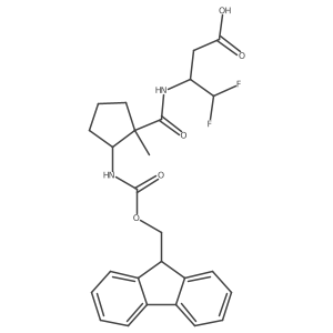 3-{[2-({[(9H-fluoren-9-yl)methoxy]carbonyl}amino)-1-methylcyclopentyl]formamido}-4,4-difluorobutanoic acid Structure