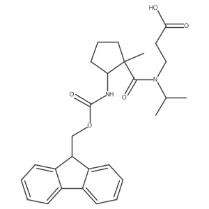 3-{1-[2-({[(9H-fluoren-9-yl)methoxy]carbonyl}amino)-1-methylcyclopentyl]-N-(propan-2-yl)formamido}propanoic acid结构式
