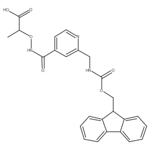 2-[({2-[({[(9H-fluoren-9-yl)methoxy]carbonyl}amino)methyl]pyridin-4-yl}formamido)oxy]propanoic acid结构式