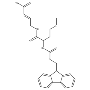 4-[2-({[(9H-fluoren-9-yl)methoxy]carbonyl}amino)-4-methoxybutanamido]but-2-enoic acid结构式