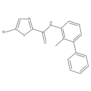 5-Bromo-N-(2-methyl[1,1'-biphenyl]-3-yl)-2-thiazolecarboxamide结构式