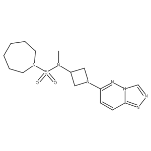 N-methyl-N-(1-{[1,2,4]triazolo[4,3-b]pyridazin-6-yl}azetidin-3-yl)azepane-1-sulfonamide结构式