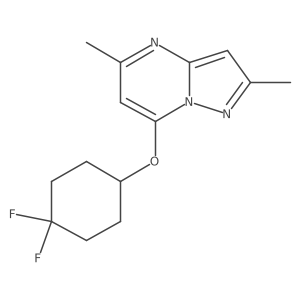 7-[(4,4-Difluorocyclohexyl)oxy]-2,5-dimethylpyrazolo[1,5-a]pyrimidine结构式