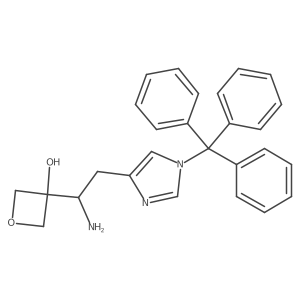 (R)-3-(1-Amino-2-(1-trityl-1H-imidazol-4-yl)ethyl)oxetan-3-ol Structure