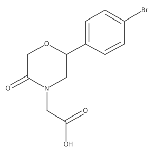 2-(2-(4-Bromophenyl)-5-Oxomorpholino)Acetic Acid结构式