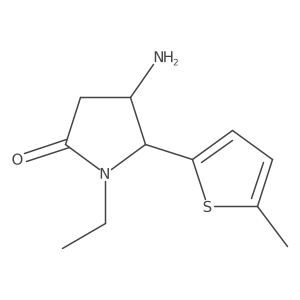 4-Amino-1-ethyl-5-(5-methylthiophen-2-yl)pyrrolidin-2-one Structure