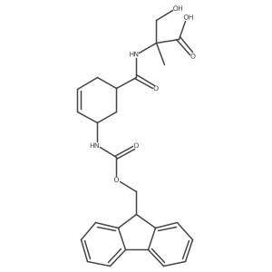 rac-2-{[(1R,5S)-5-({[(9H-fluoren-9-yl)methoxy]carbonyl}amino)cyclohex-3-en-1-yl]formamido}-3-hydroxy-2-methylpropanoic acid结构式