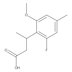 3-(2-Fluoro-6-methoxy-4-methylphenyl)butanoic acid Structure