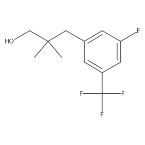 3-[3-Fluoro-5-(trifluoromethyl)phenyl]-2,2-dimethylpropan-1-ol Structure