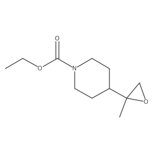 Ethyl 4-(2-methyloxiran-2-yl)piperidine-1-carboxylate结构式