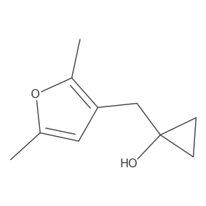 1-[(2,5-Dimethylfuran-3-yl)methyl]cyclopropan-1-ol Structure