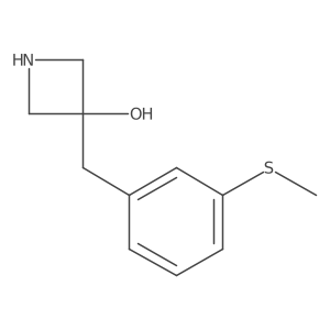 3-{[3-(Methylsulfanyl)phenyl]methyl}azetidin-3-ol Structure
