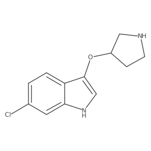 6-chloro-3-(pyrrolidin-3-yloxy)-1H-indole Structure