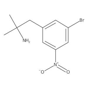 1-(3-Bromo-5-nitrophenyl)-2-methylpropan-2-amine结构式