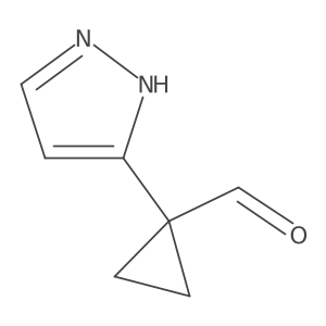 1-(1H-pyrazol-3-yl)cyclopropane-1-carbaldehyde结构式