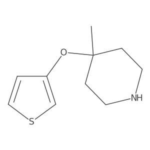 4-Methyl-4-(thiophen-3-yloxy)piperidine结构式