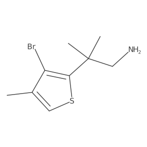 2-(3-Bromo-4-methylthiophen-2-yl)-2-methylpropan-1-amine结构式