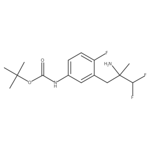 tert-butyl N-[3-(2-amino-3,3-difluoro-2-methylpropyl)-4-fluorophenyl]carbamate结构式
