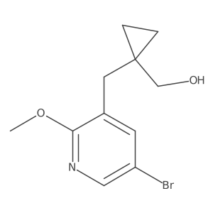 {1-[(5-Bromo-2-methoxypyridin-3-yl)methyl]cyclopropyl}methanol Structure